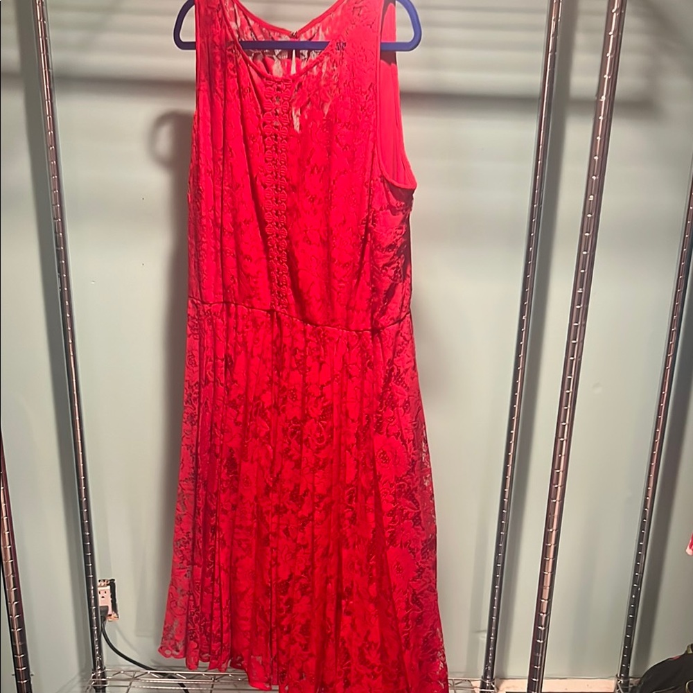 Elegant Red Lace Dress